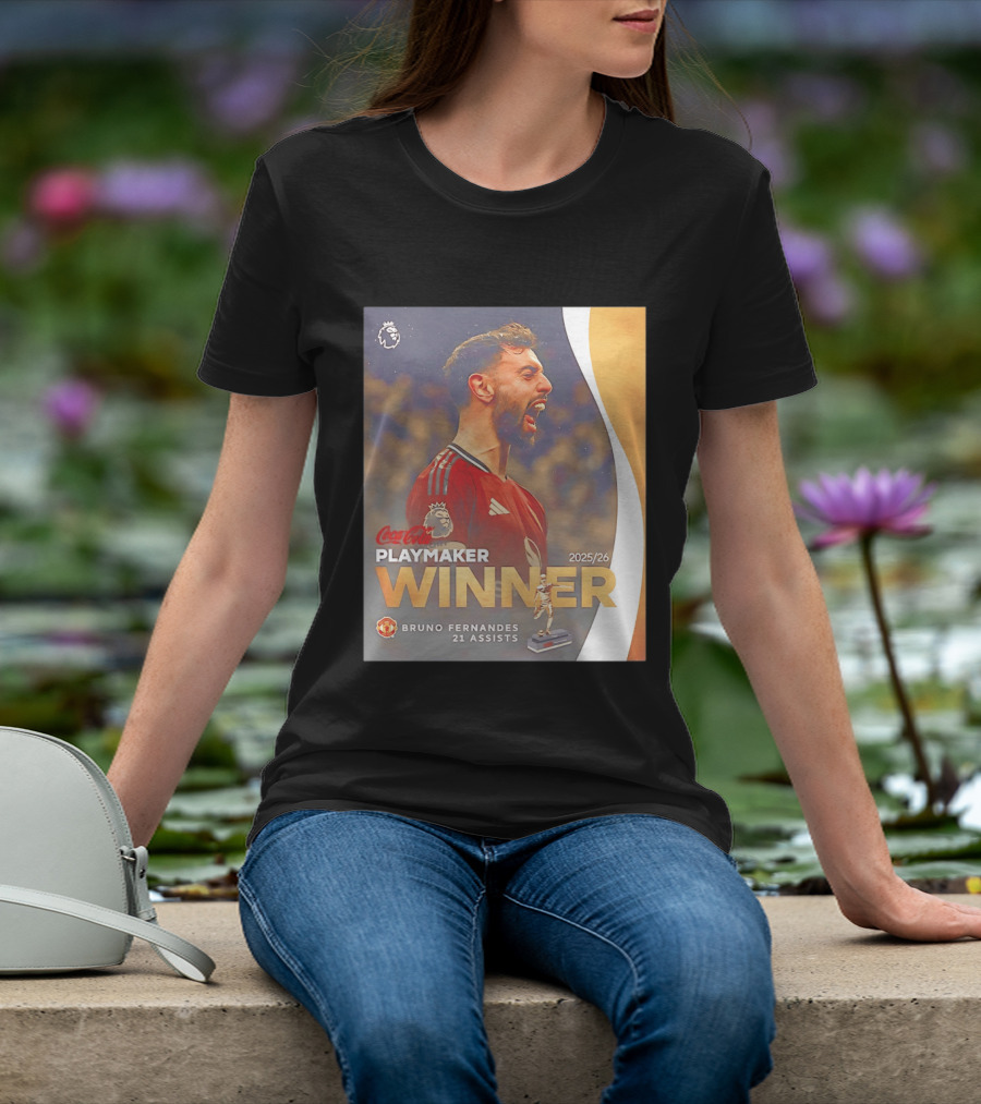 Coca Cola Playmaker Winner Bruno Fernandes Manchester United 2025/26 21 Assists T-Shirt