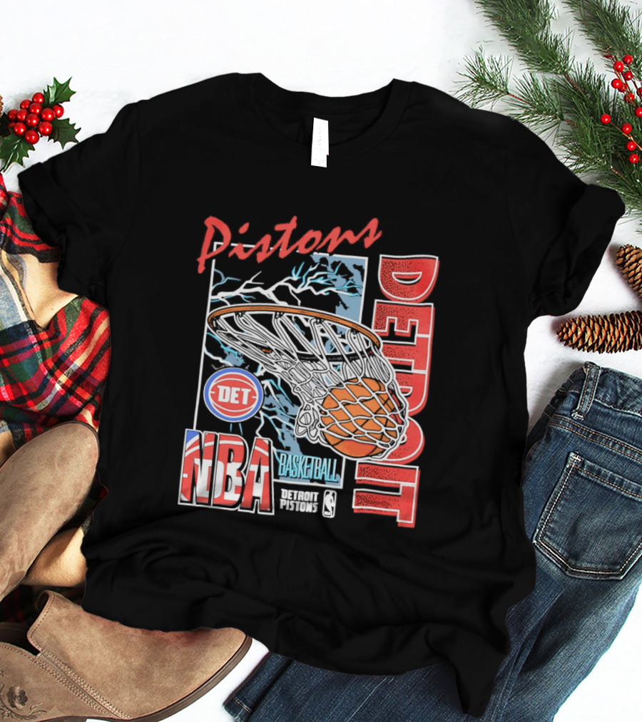 Pistons Detroit NBA Basketball DET Hoops 6 T-Shirt