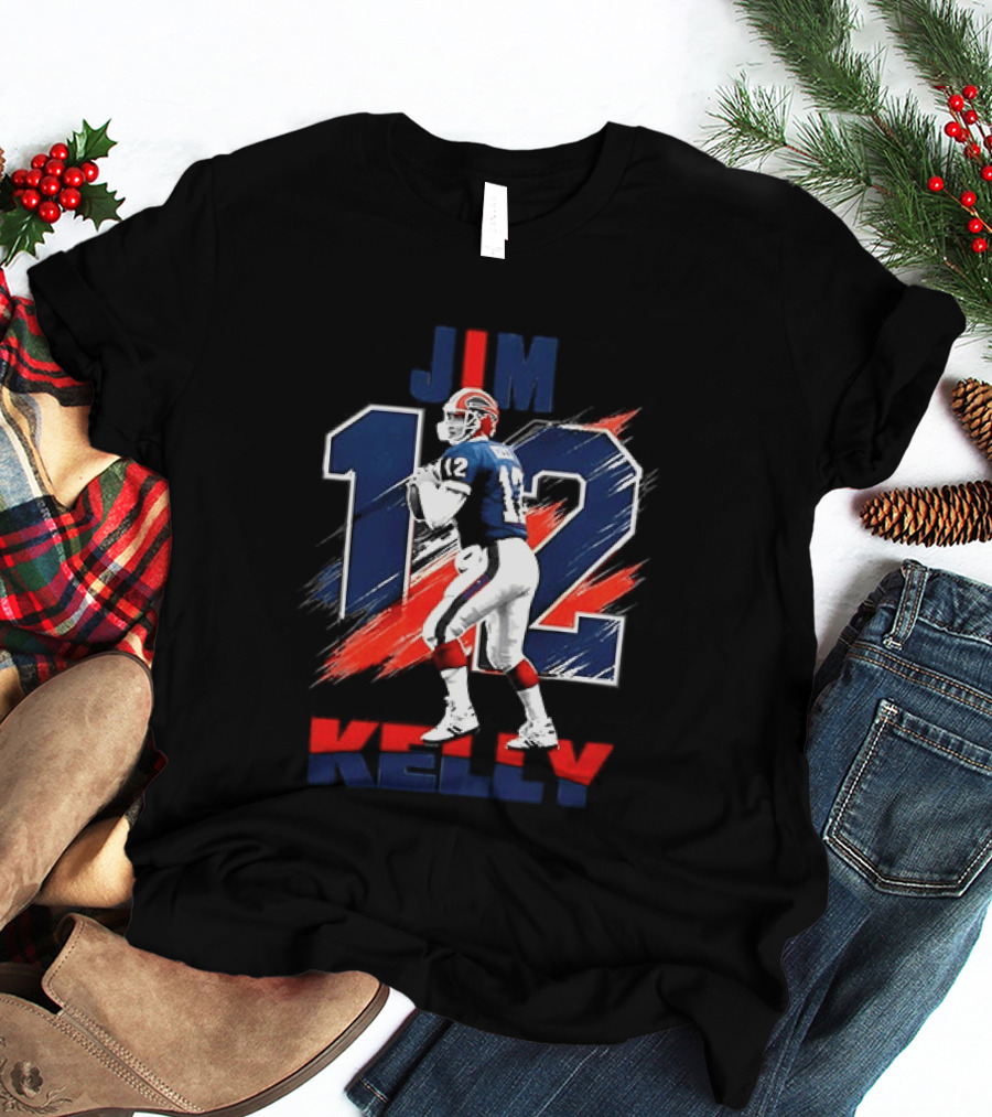 Jim Kelly 12 Buffalo Bills Football Player T-Shirt