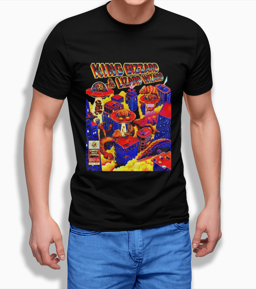 King Gizzard & The Lizard Wizard Forest Hills Stadium Sold Out Giant Monsters City Tour 2026 T-Shirt