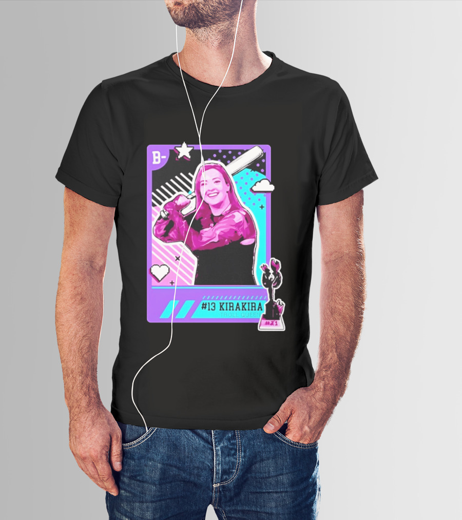 B Kirakira Troll Queen 13 X1 Star Baseball Player Card T-Shirt