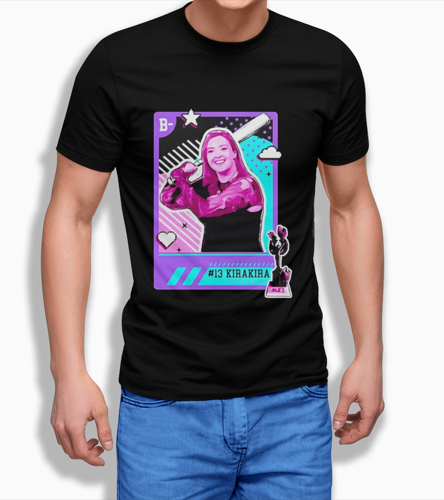B Kirakira Troll Queen 13 X1 Star Baseball Player Card T-Shirt