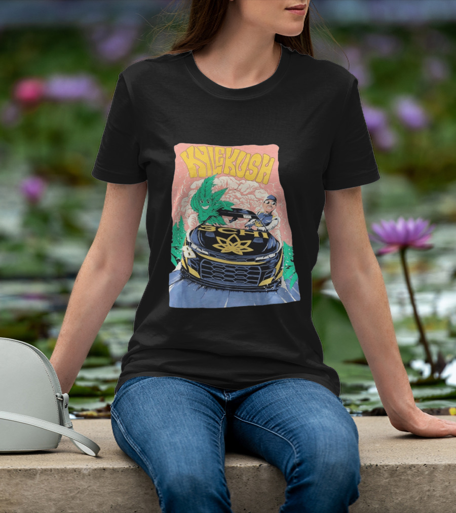 Kyle Kush NASCAR 8 3CHI Racing Car Cannabis T-Shirt