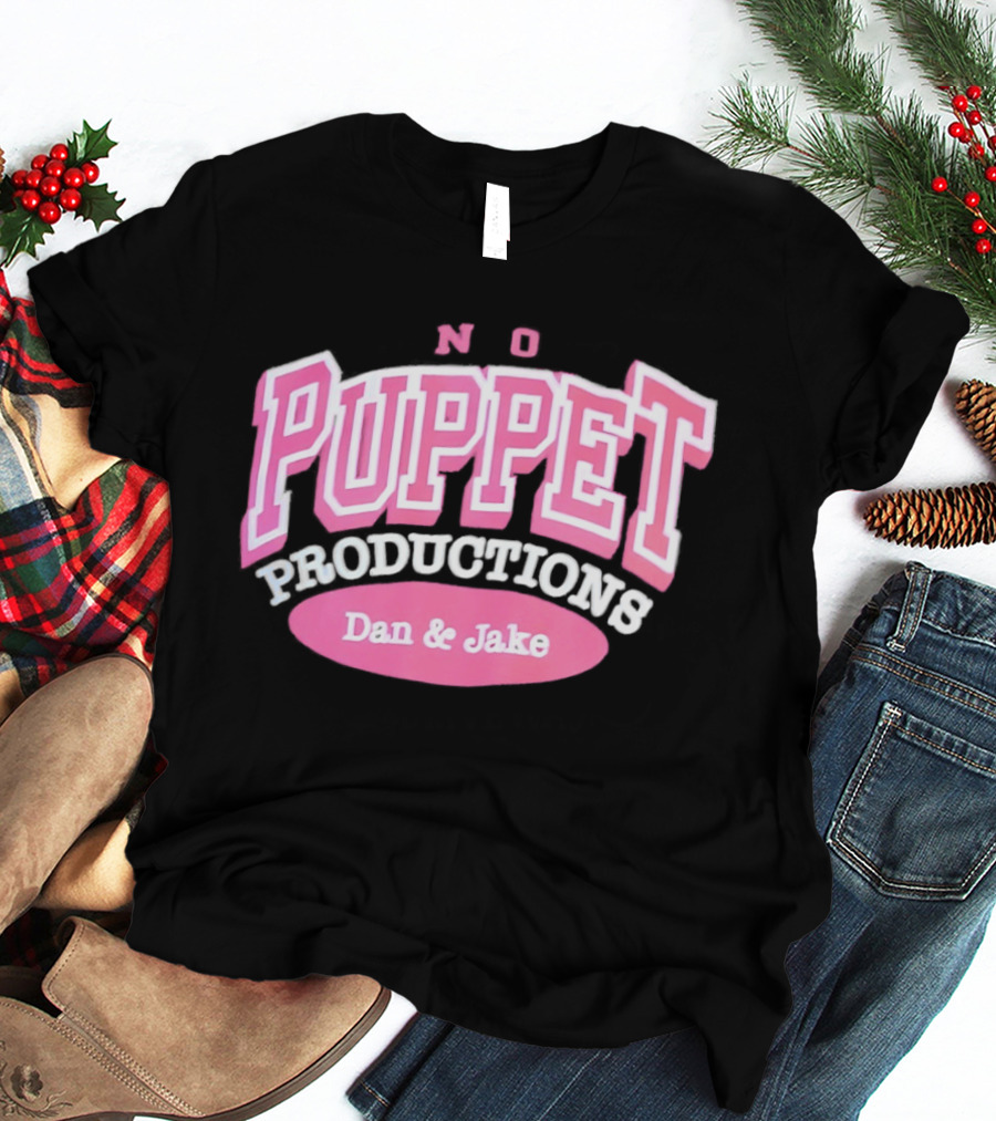 No Puppet Productions Dan & Jake Pink T-Shirt