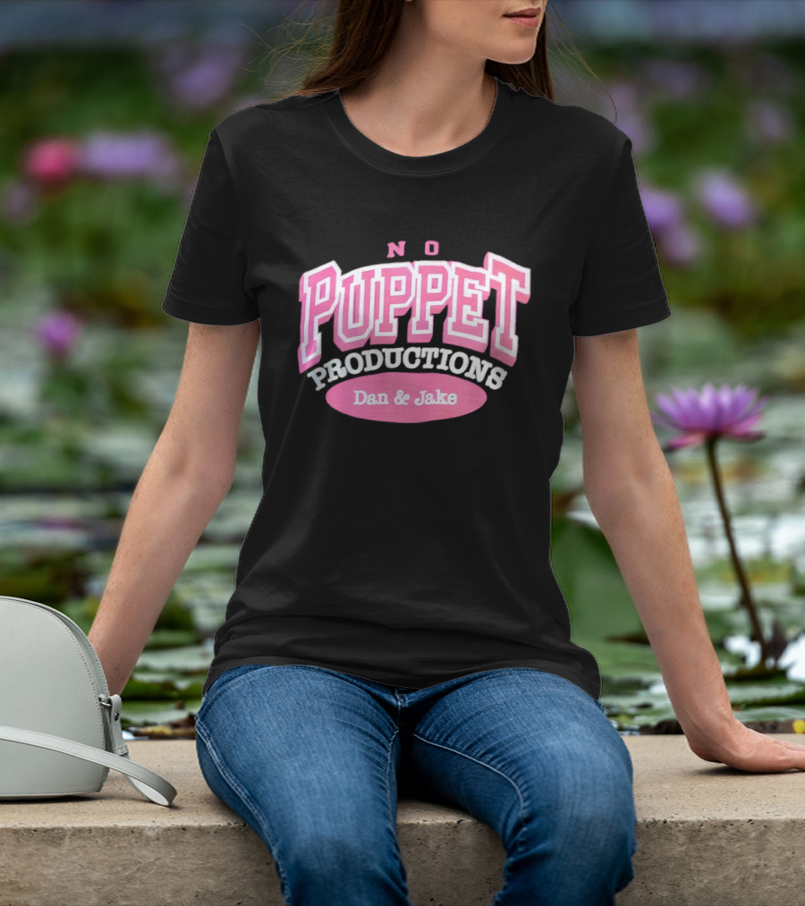No Puppet Productions Dan & Jake Pink T-Shirt
