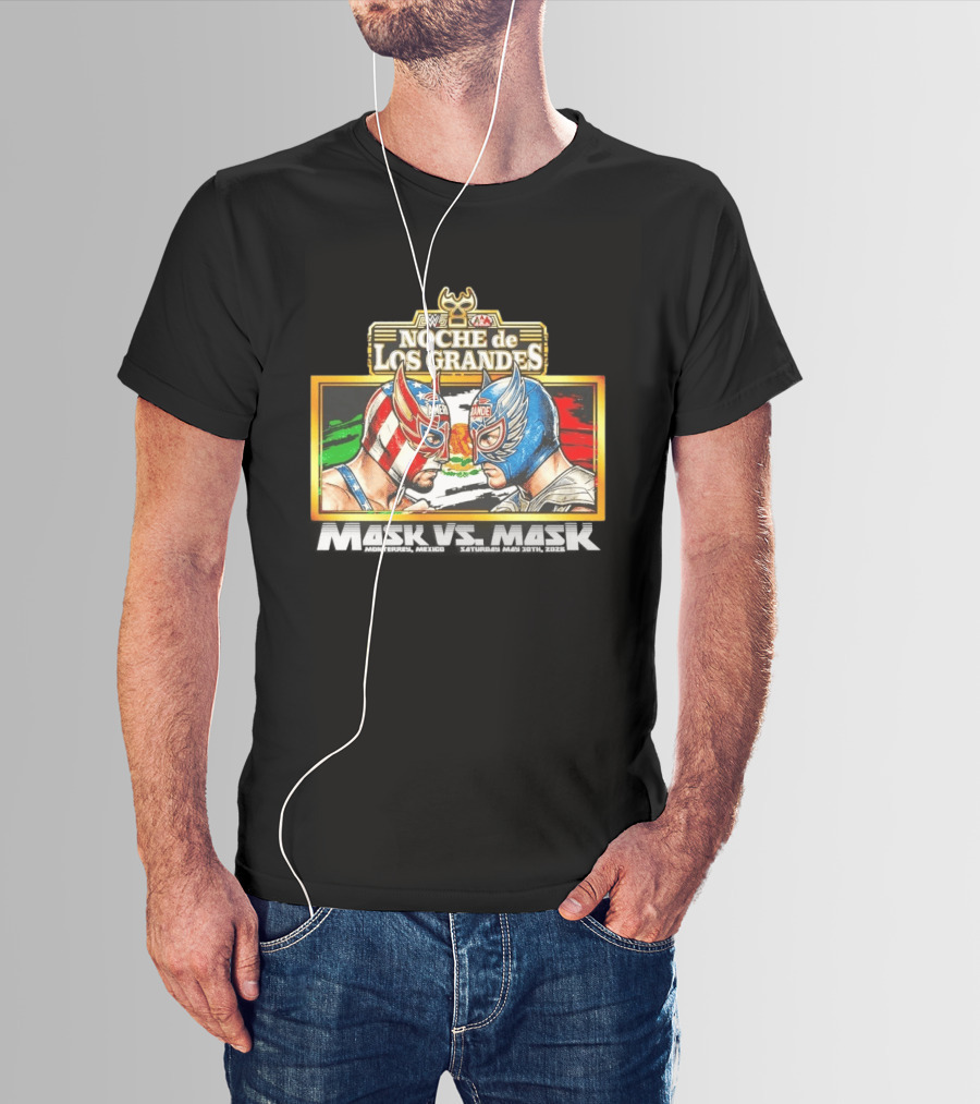 WWE Noche De Los Grandes Mask Vs Mask Monterrey Mexico Saturday May 30 2026 T-Shirt