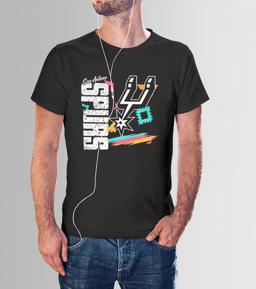 San Antonio Spurs Texas Basketball Retro Style NBA Team T-Shirt