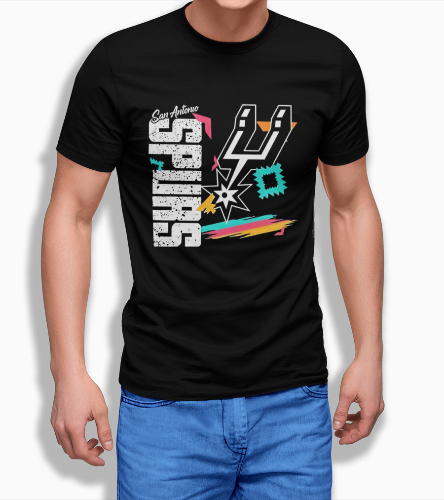San Antonio Spurs Texas Basketball Retro Style NBA Team T-Shirt