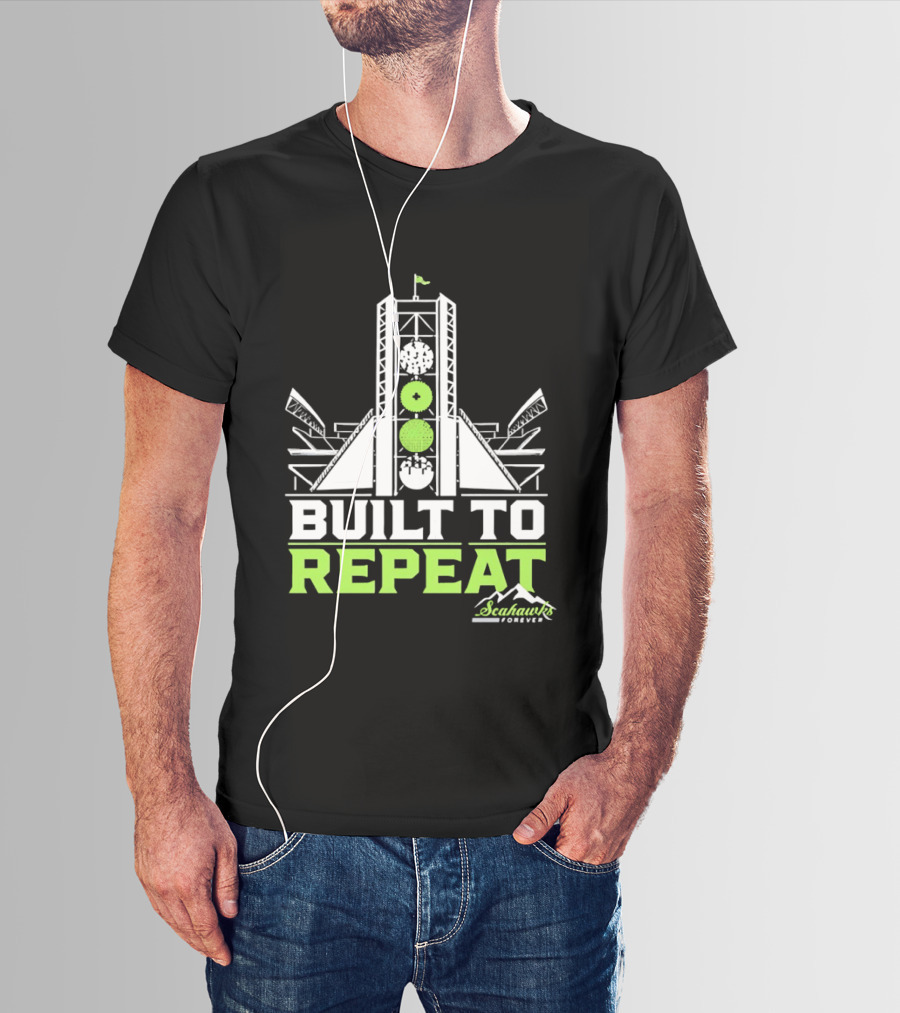 Seattle Seahawks Built To Repeat Stadium Celebration T-Shirt