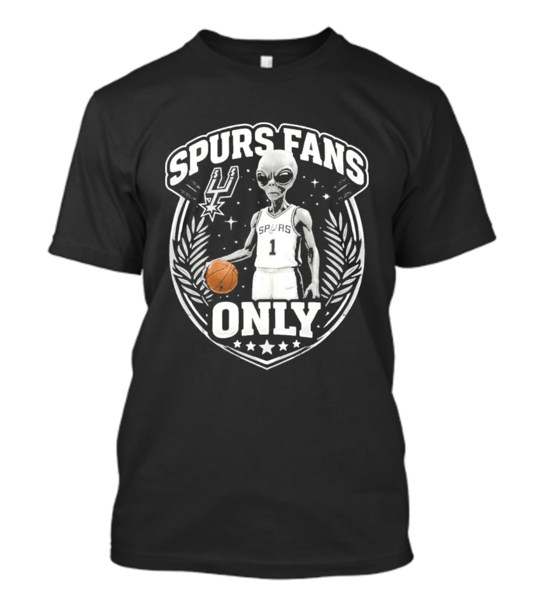 Spurs Fans Only Alien Basketball San Antonio 2026 T-Shirt