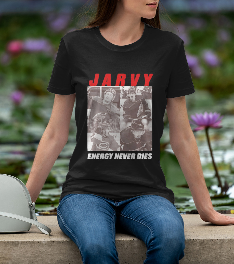 Seth Jarvis Jarvy Carolina Hurricanes Energy Never Dies T-Shirt