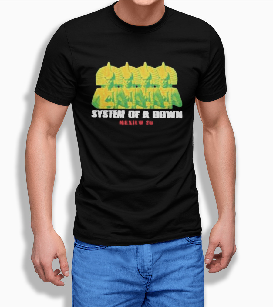 Original System Of A Down Pharaohs CDMX Mexico 2026 Event Estadio GNP Seguros May 27 28 T-Shirt