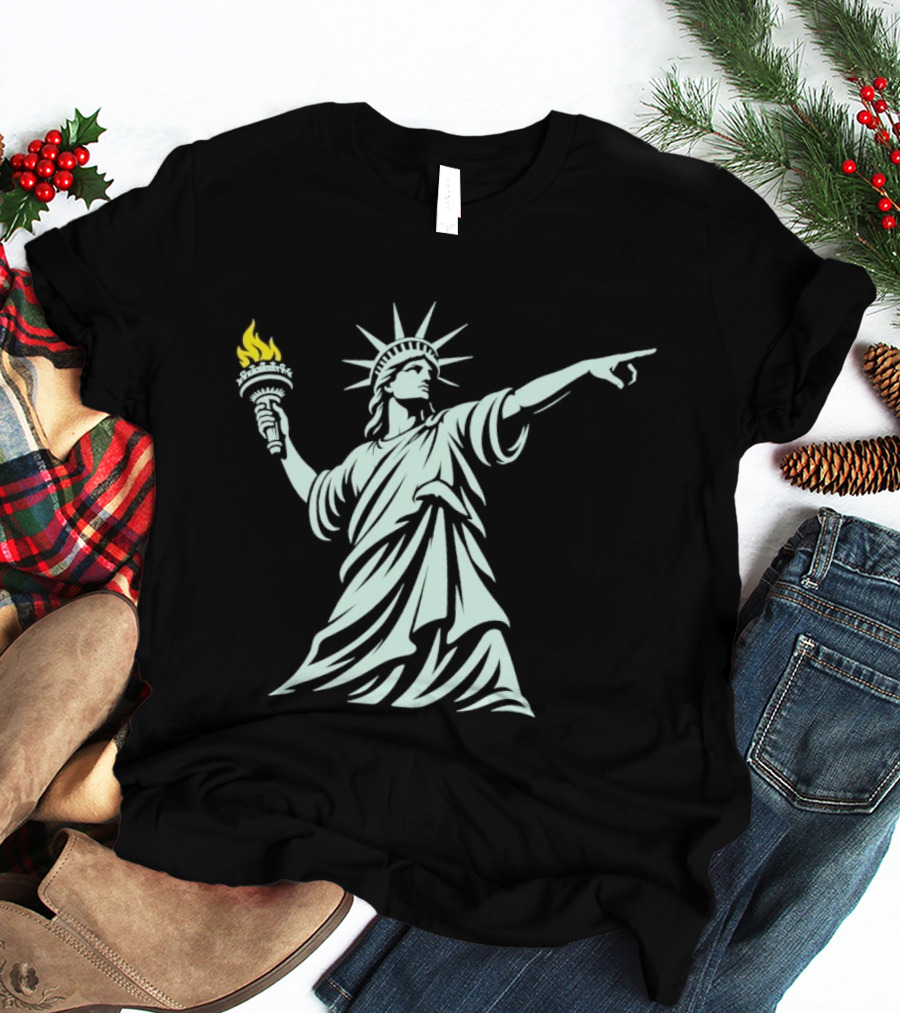 Statue Of Liberty Pointing Torch Of Freedom For Justice T-Shirt
