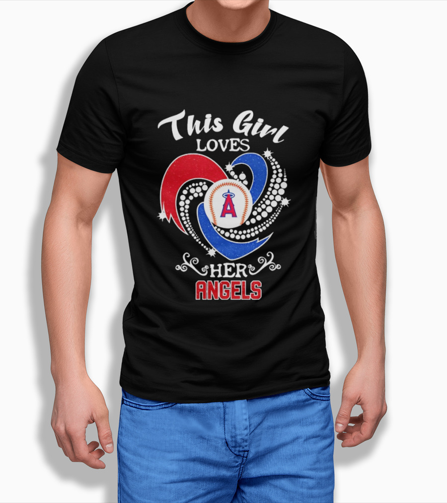 This Girl Loves Her Angels Los Angeles MLB T-Shirt