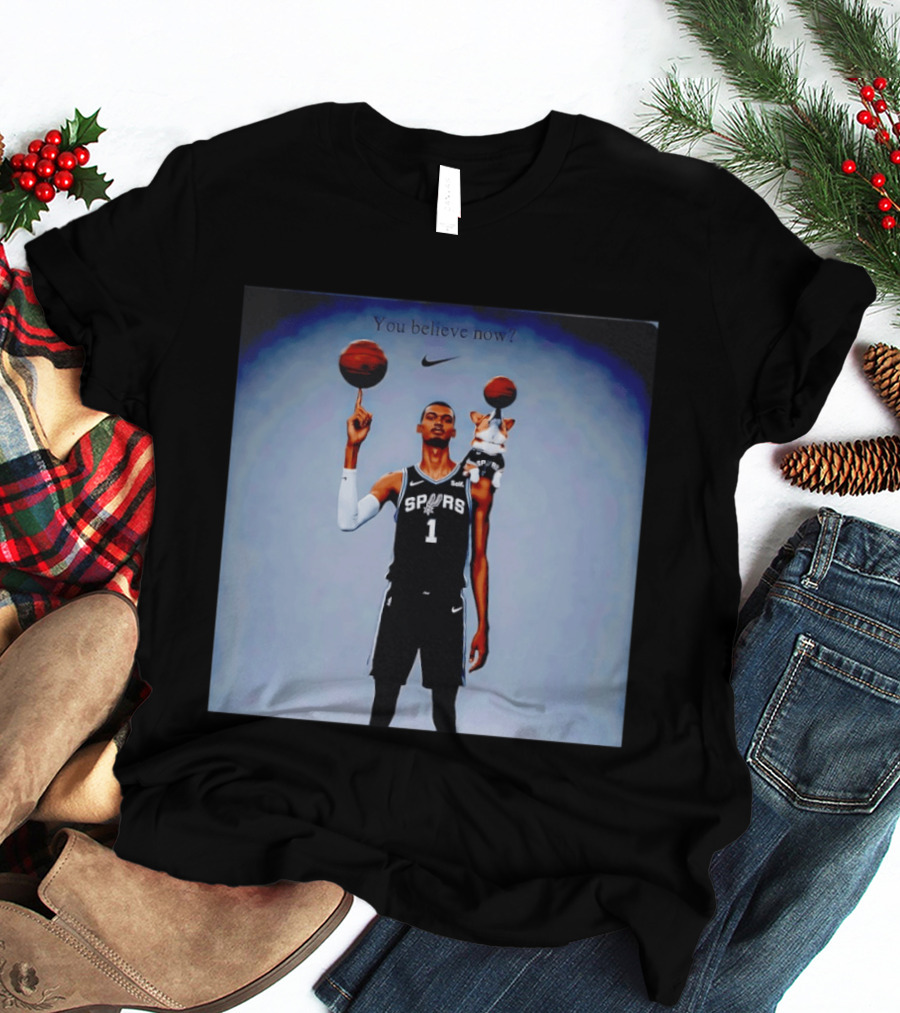 Victor Wembanyama NBA San Antonio Spurs Corgi You Believe Now T-Shirt