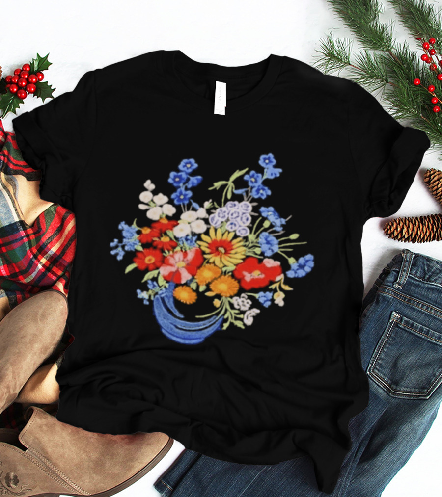 Floral Garden Vibrant Watercolor Bouquet T-Shirt