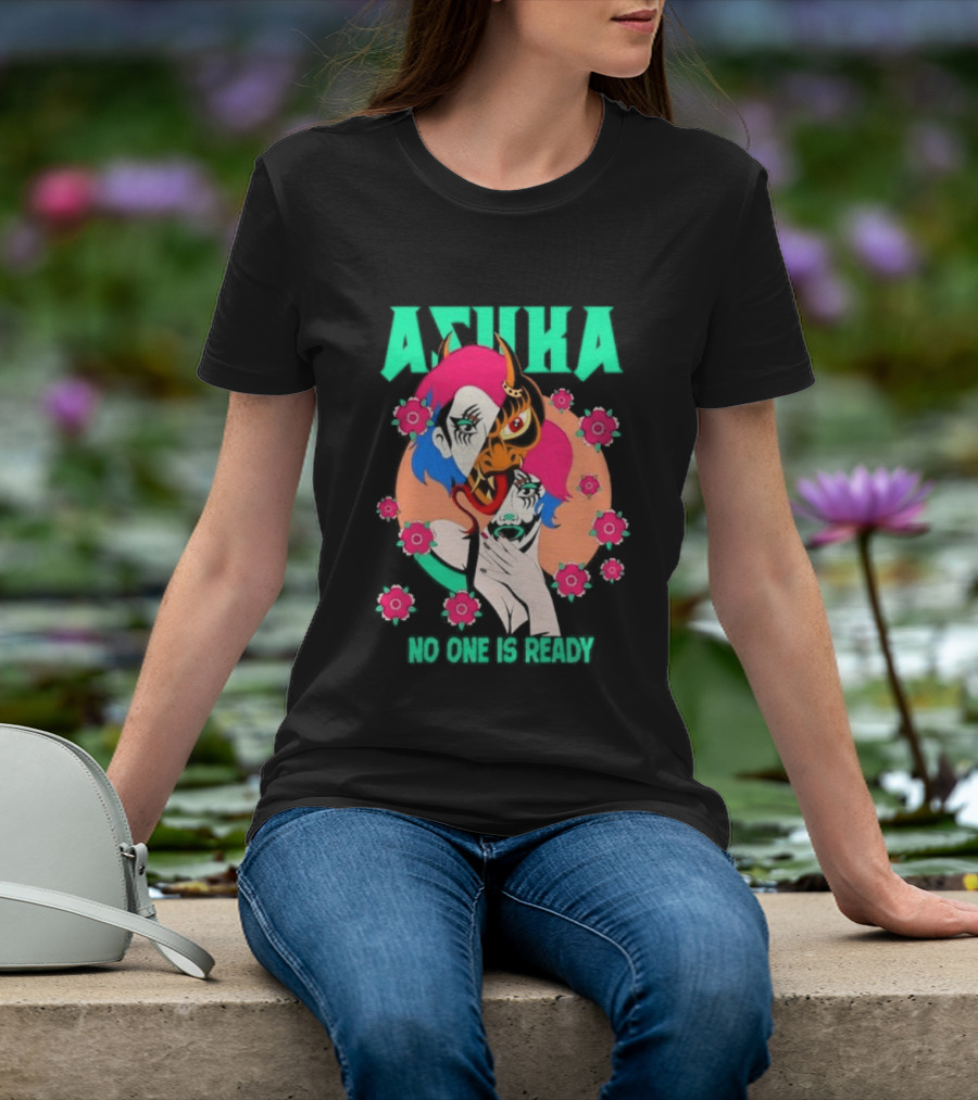 Asuka No One Is Ready Masked Floral T-Shirt