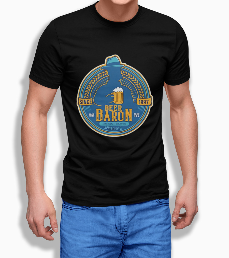 Beer Baron Since 1997 Premium Quality Homebrewing Springfield T-Shirt
