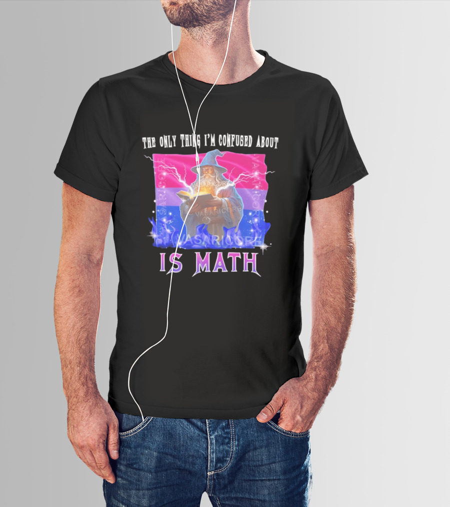 Bisexual Confused About Math Wizard With Flag T-Shirt