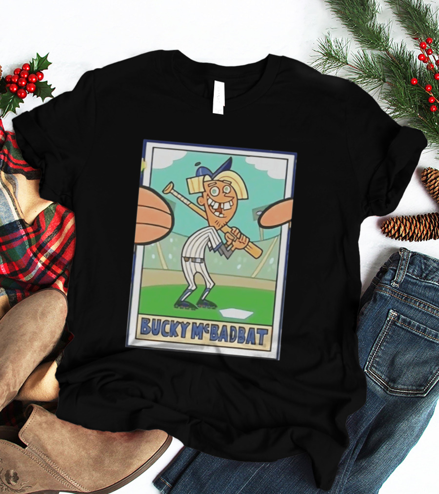 Bucky McBadbat Baseball Card The Fairly OddParents Trading Cards T-Shirt