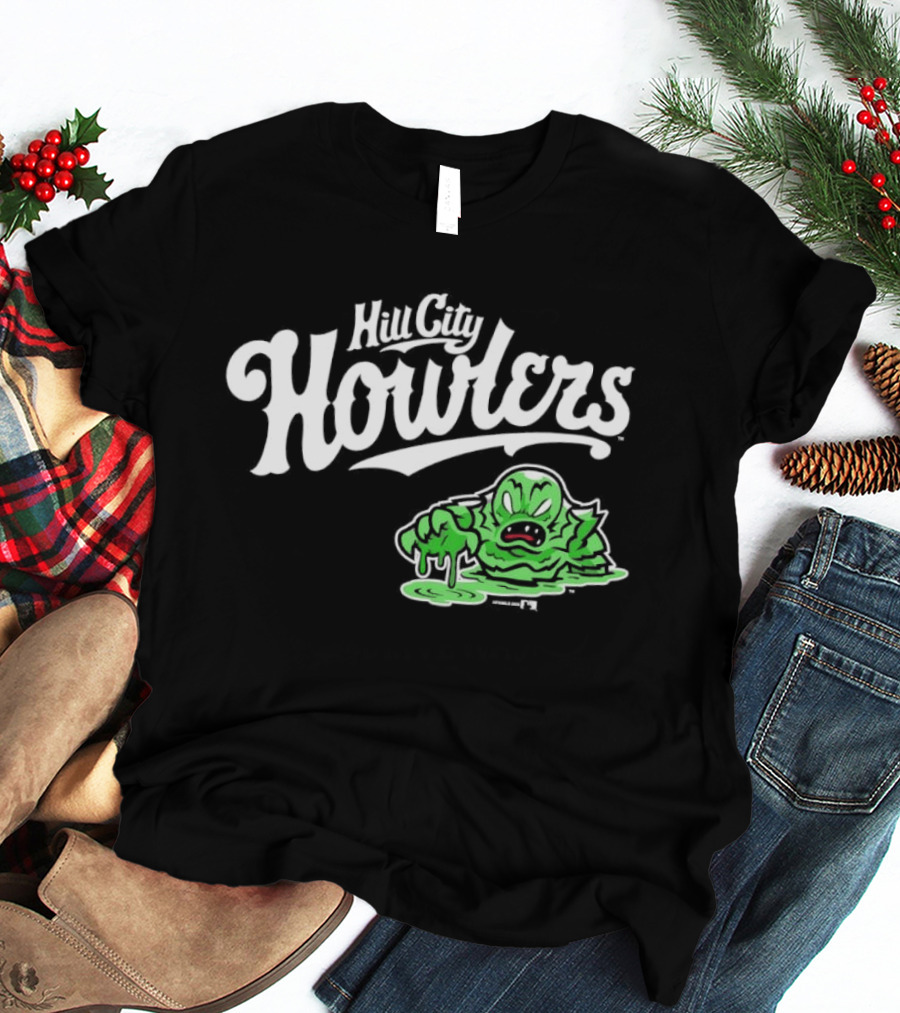 Hill City Howlers Swamp Monster Green Creature T-Shirt