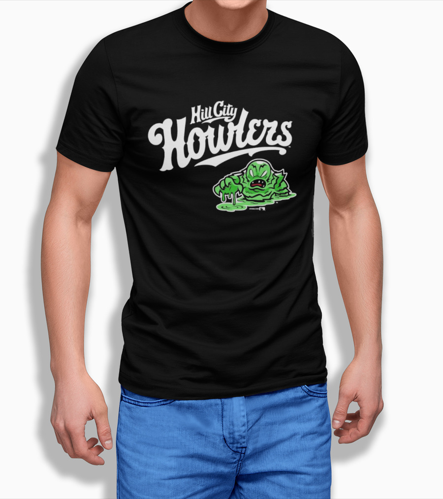 Hill City Howlers Swamp Monster Green Creature T-Shirt