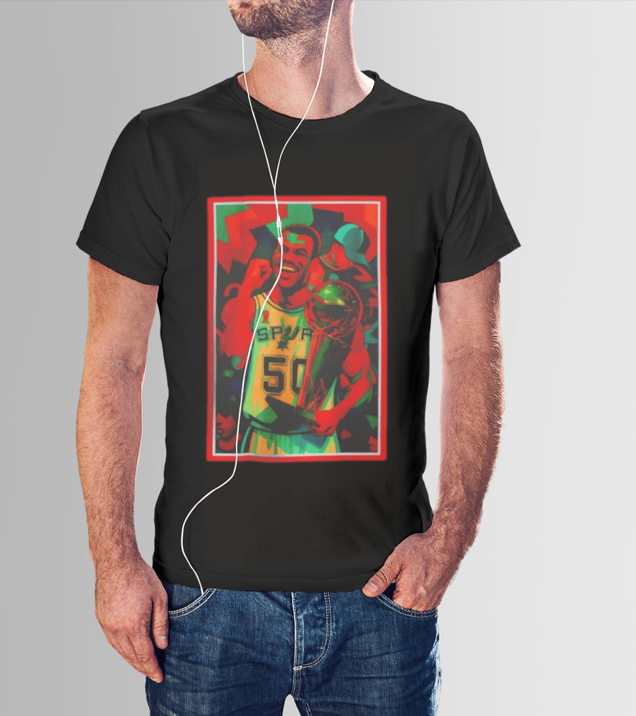 David Robinson San Antonio Spurs NBA Champion Number 50 Spurs Jersey T-Shirt