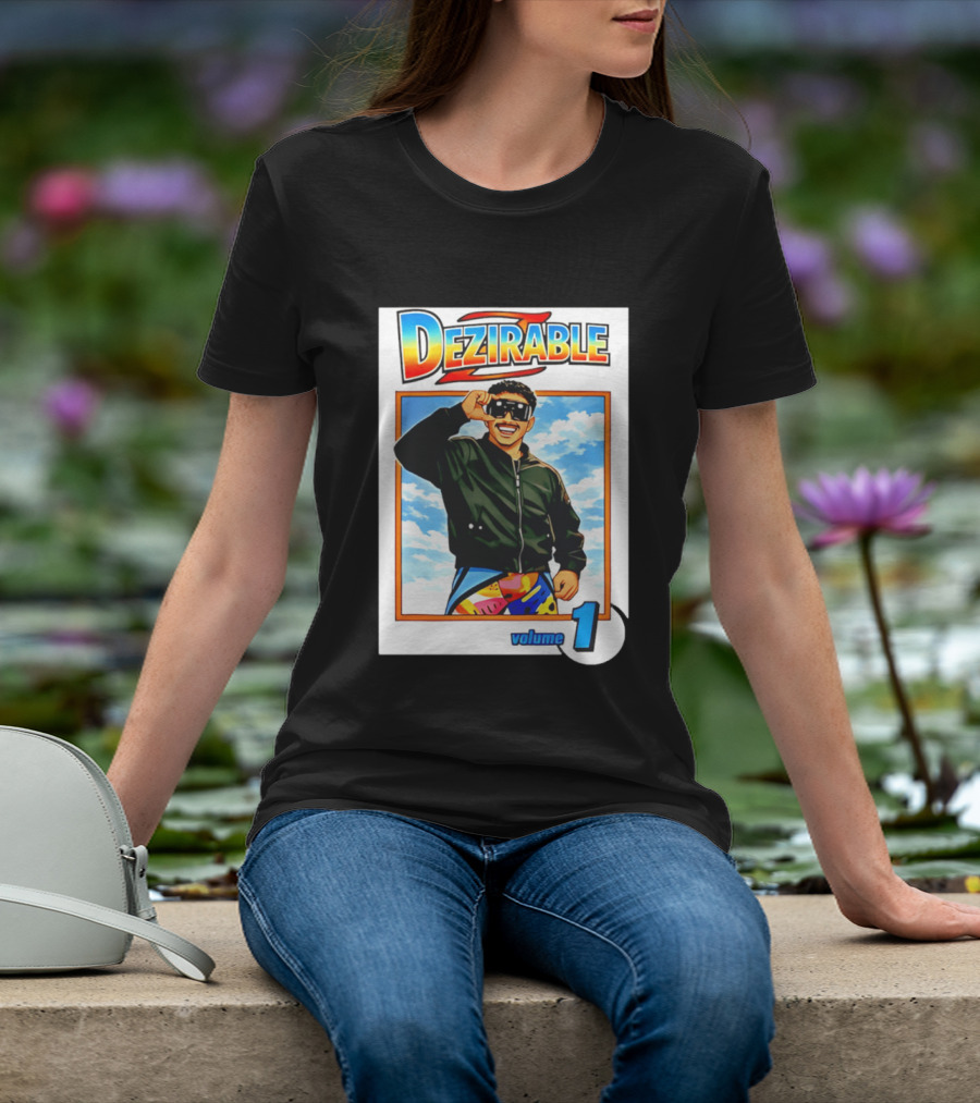 Dezirable Volume 1 Manga Cover Retro Style Sunglasses Colorful T-Shirt