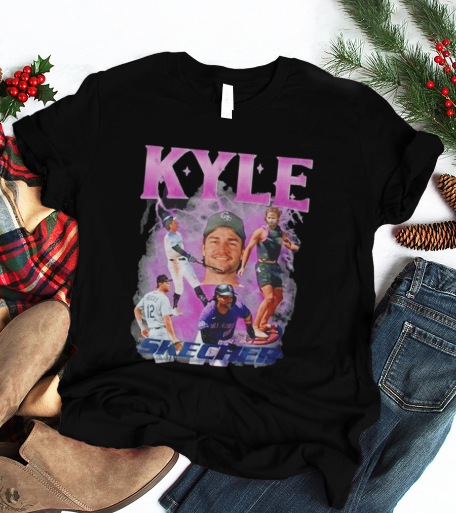 Kyle Skechers Baseball Player Collage T-Shirt