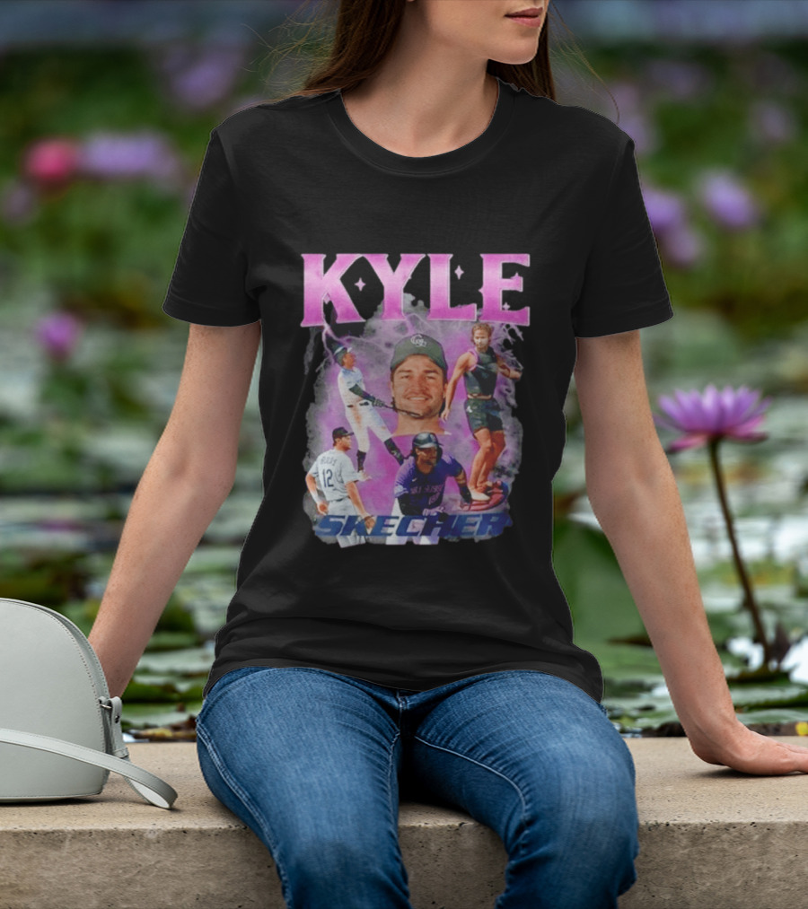 Kyle Skechers Baseball Player Collage T-Shirt