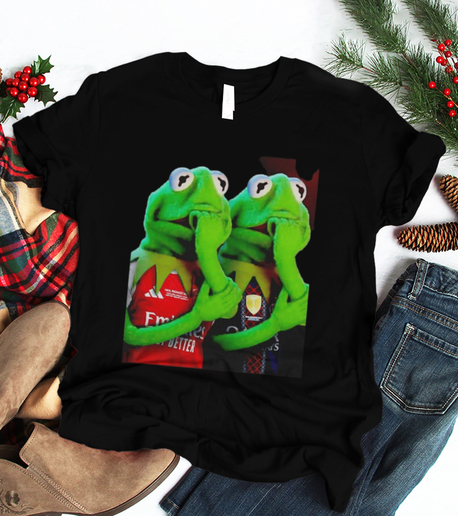 Kermit The Frog Thinking Arsenal Paris Saint Germain Final Budapest Emirates Groupama 2023 T-Shirt