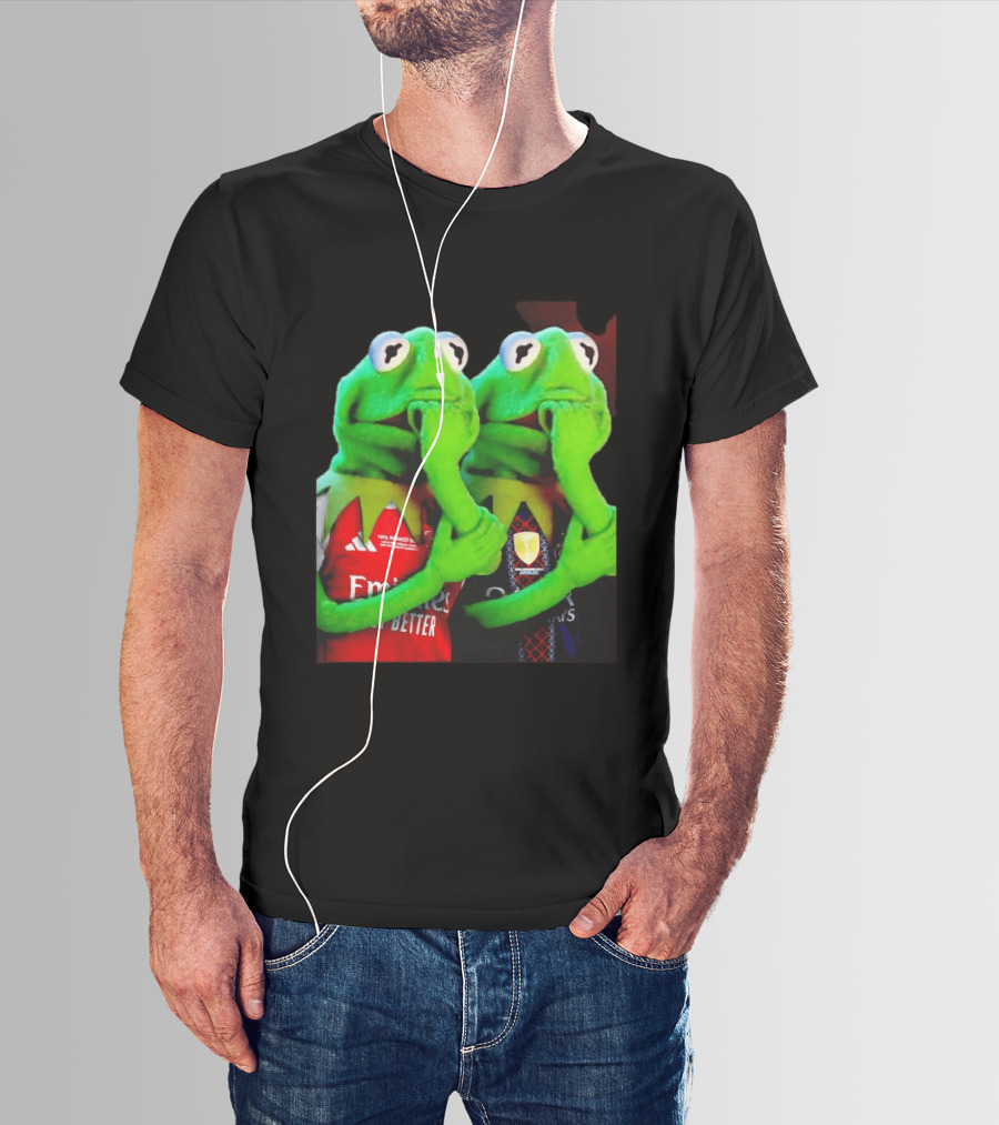 Kermit The Frog Thinking Arsenal Paris Saint Germain Final Budapest Emirates Groupama 2023 T-Shirt