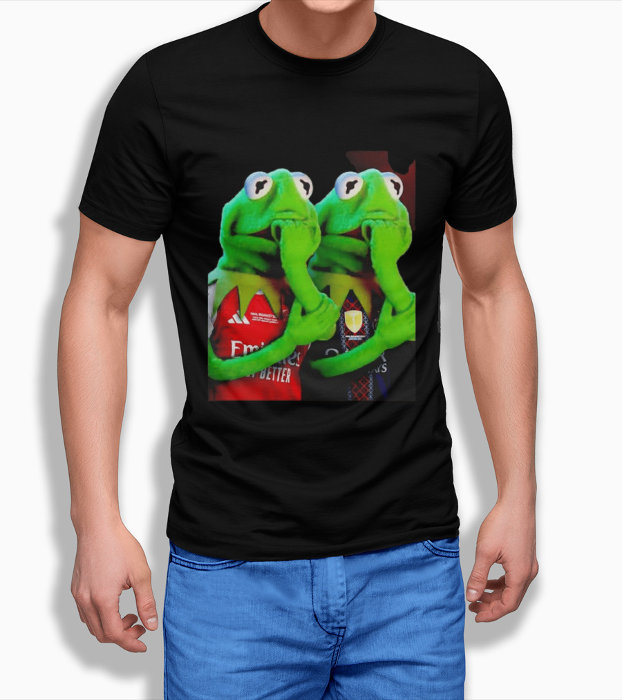 Kermit The Frog Thinking Arsenal Paris Saint Germain Final Budapest Emirates Groupama 2023 T-Shirt