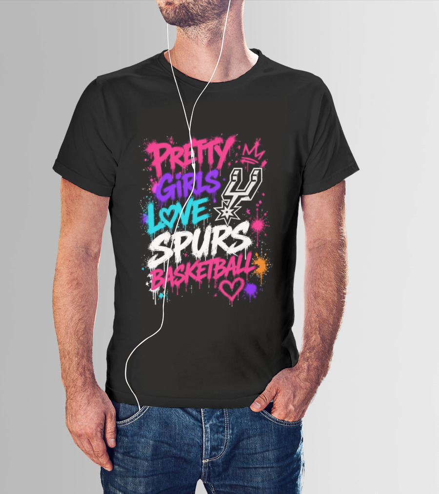Pretty Girls Love Spurs Basketball San Antonio Spurs T-Shirt