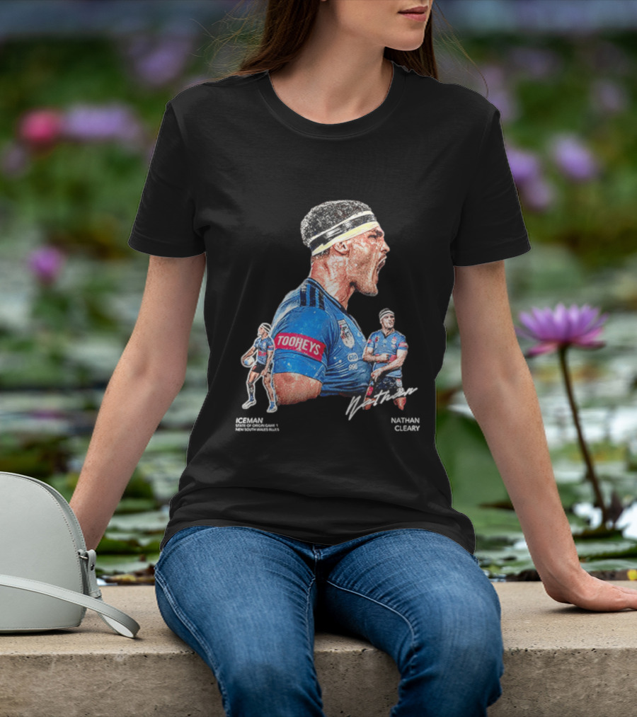 Tooheys Nathan Cleary NSW Blues Rugby Player Collage T-Shirt