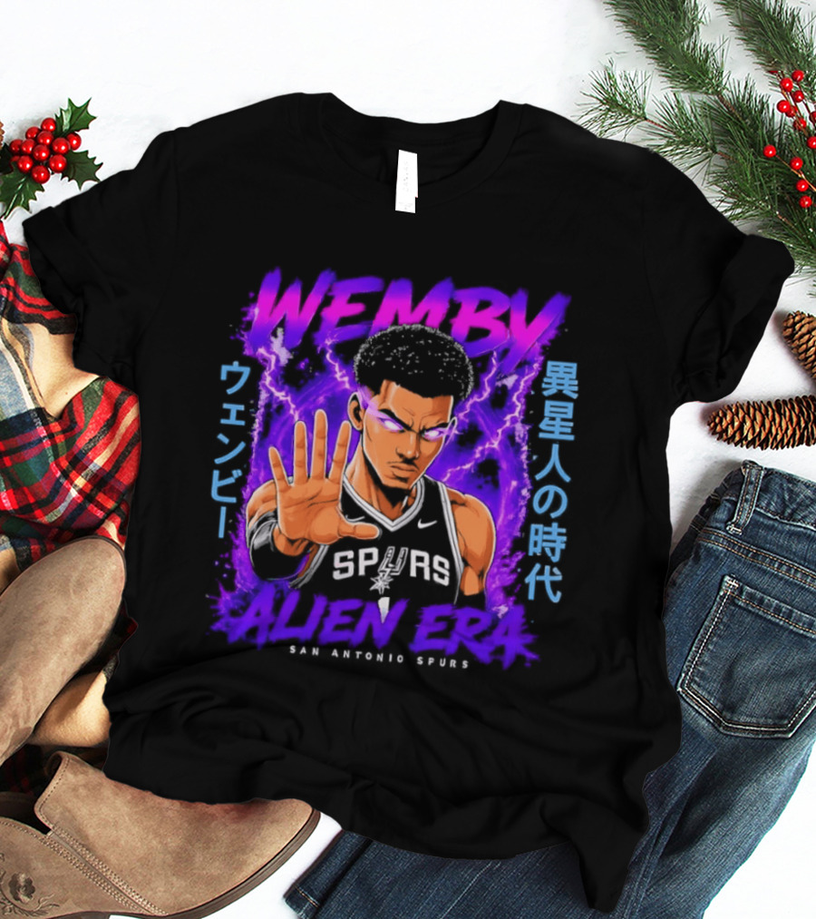 San Antonio Spurs Wemby Wembanyama Alien Era Iseijin No Jidai T-Shirt