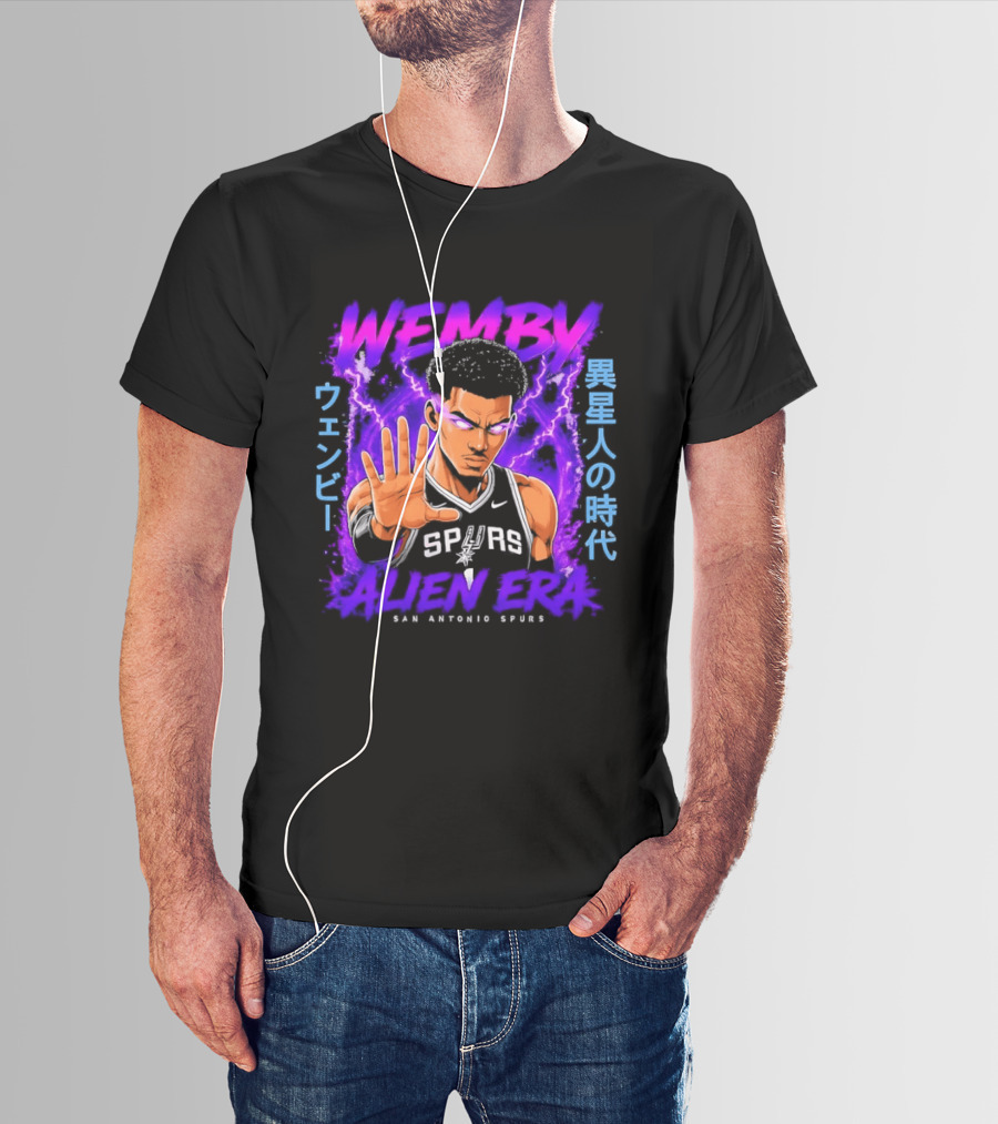 San Antonio Spurs Wemby Wembanyama Alien Era Iseijin No Jidai T-Shirt