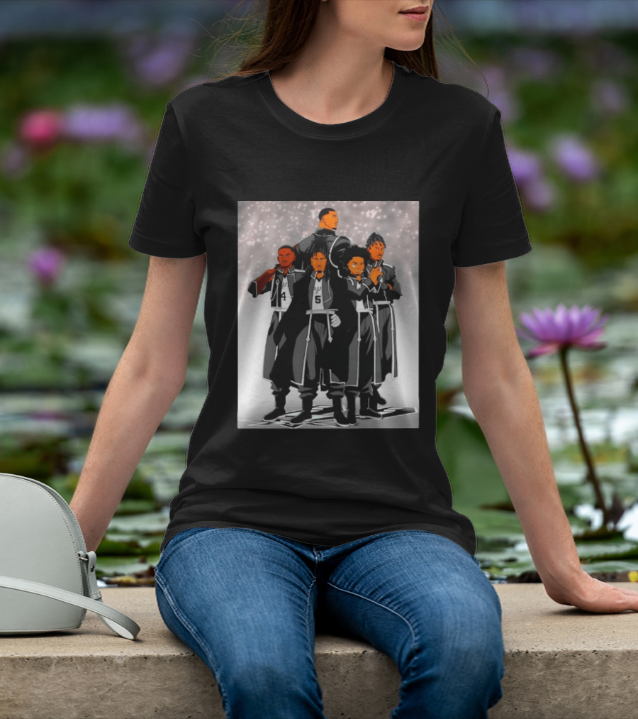 San Antonio Spurs Anime Player Characters 4 5 Basketball Team T-Shirt