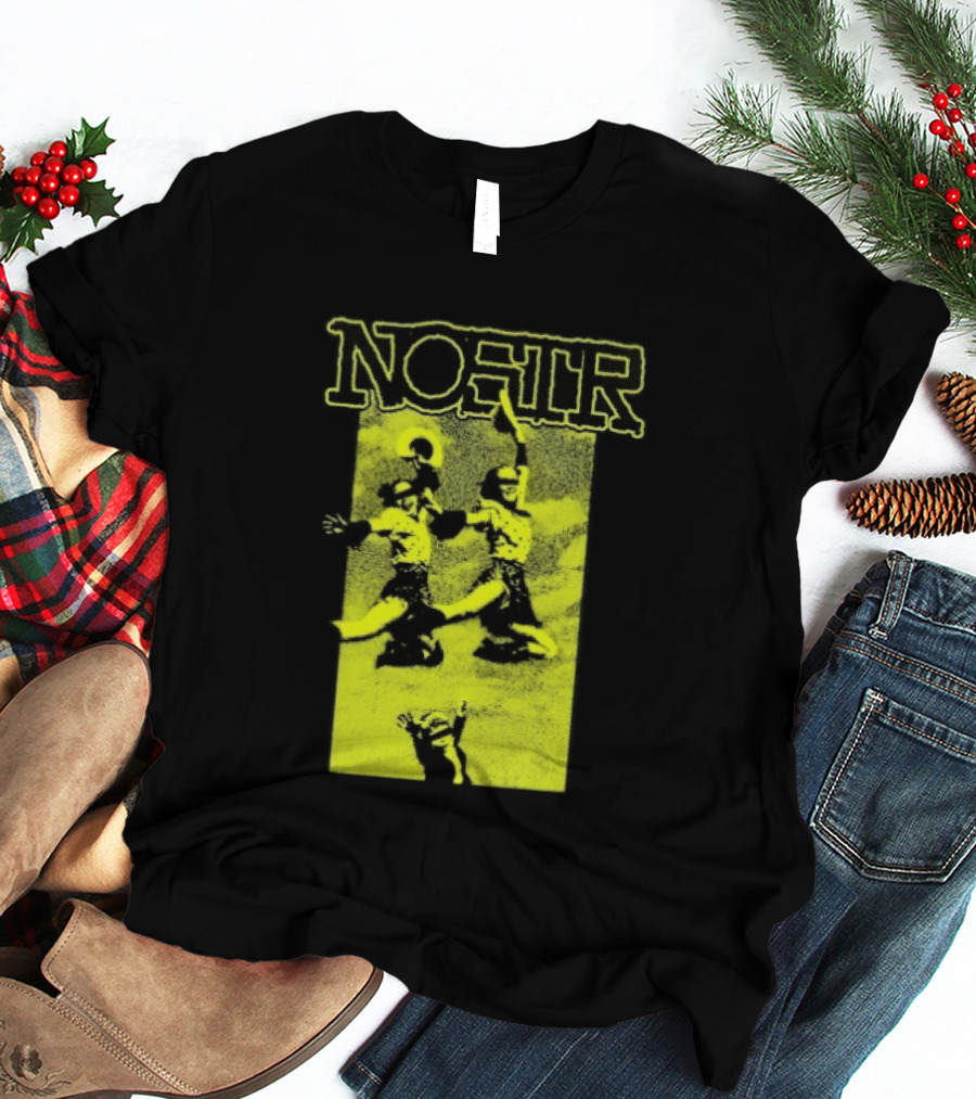 NOSTR Cheerleader Cartoon Character In Bold Font T-Shirt