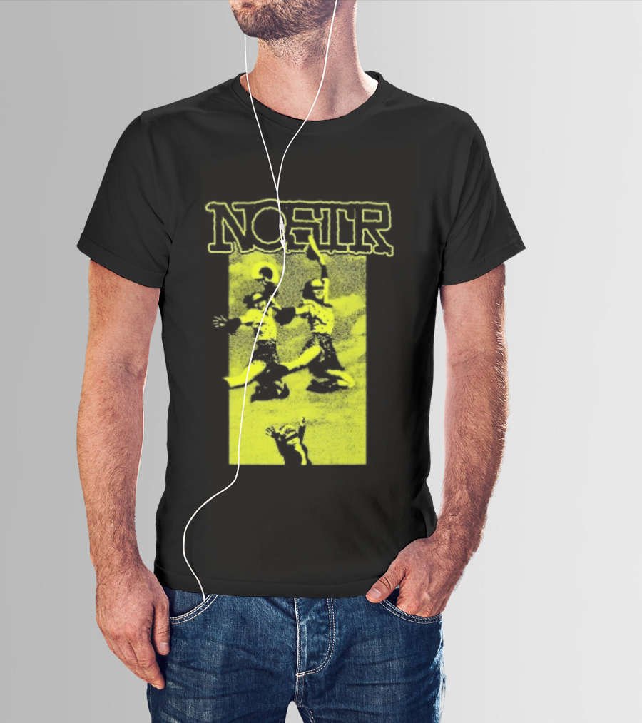 NOSTR Cheerleader Cartoon Character In Bold Font T-Shirt