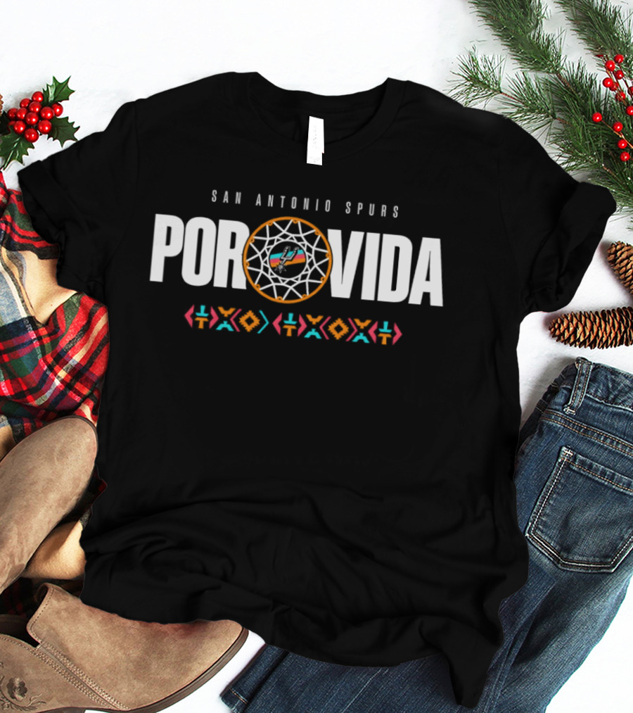 San Antonio Spurs Por Vida Fiesta Cultural Basketball T-Shirt