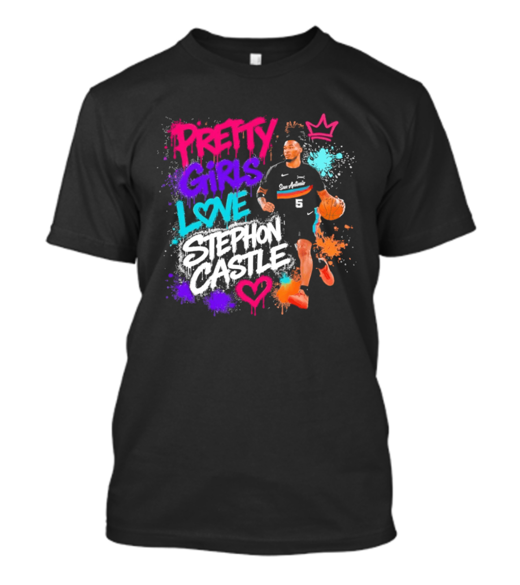 San Antonio Spurs Pretty Girls Love Stephon Castle Basketball T-Shirt