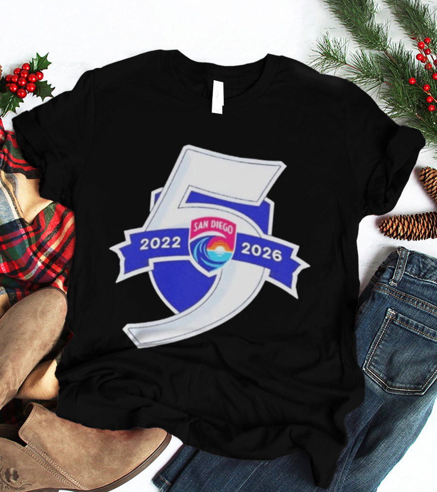 San Diego Wave FC 5 Year Anniversary 2022 2026 T-Shirt