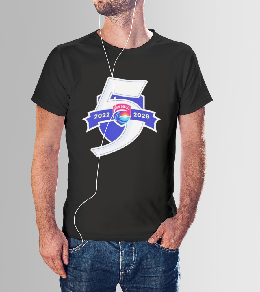 San Diego Wave FC 5 Year Anniversary 2022 2026 T-Shirt