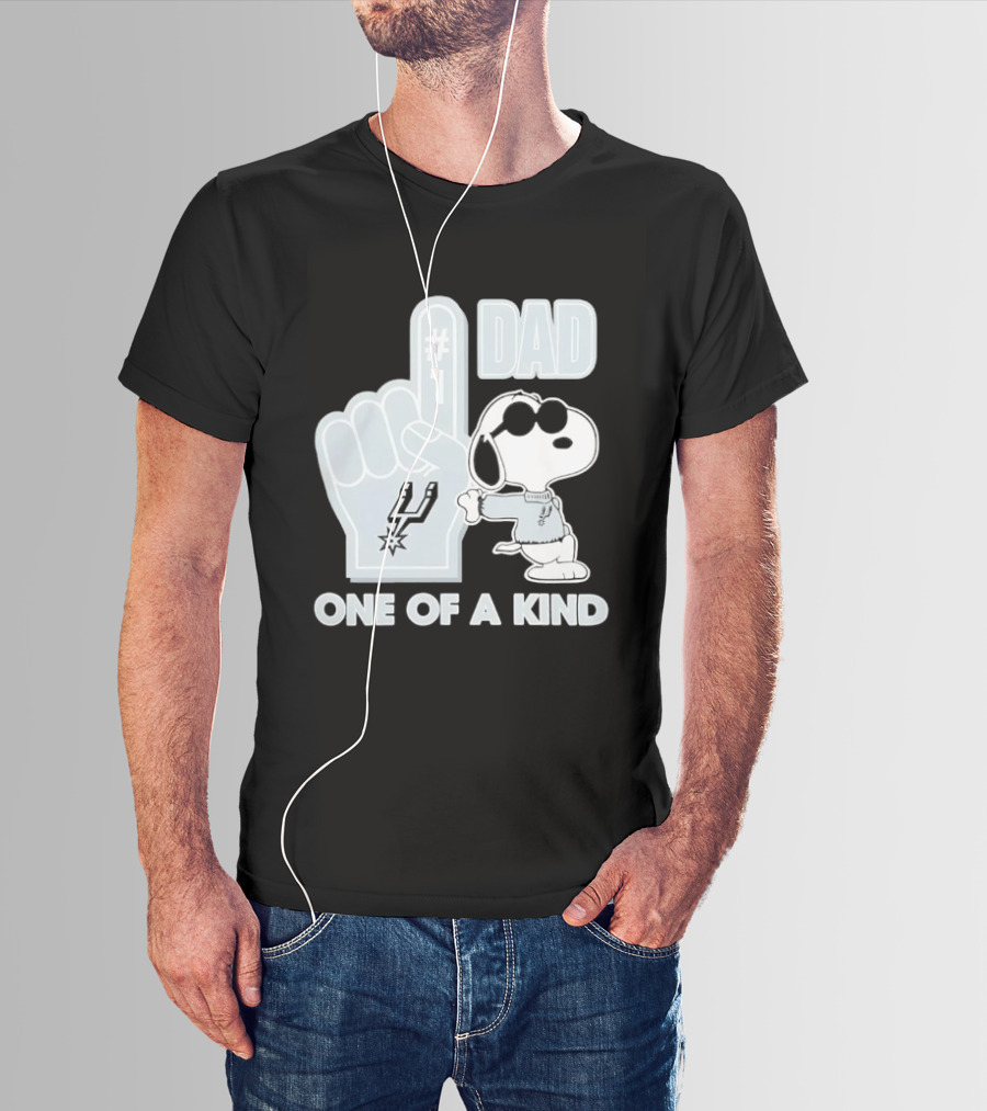 Snoopy Wearing Sunglasses With Spurs Foam Finger One Of A Kind Dad T-Shirt
