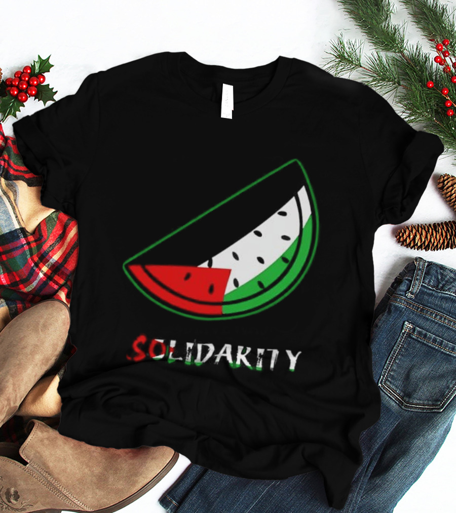 Solidarity Watermelon Palestinian Flag T-Shirt