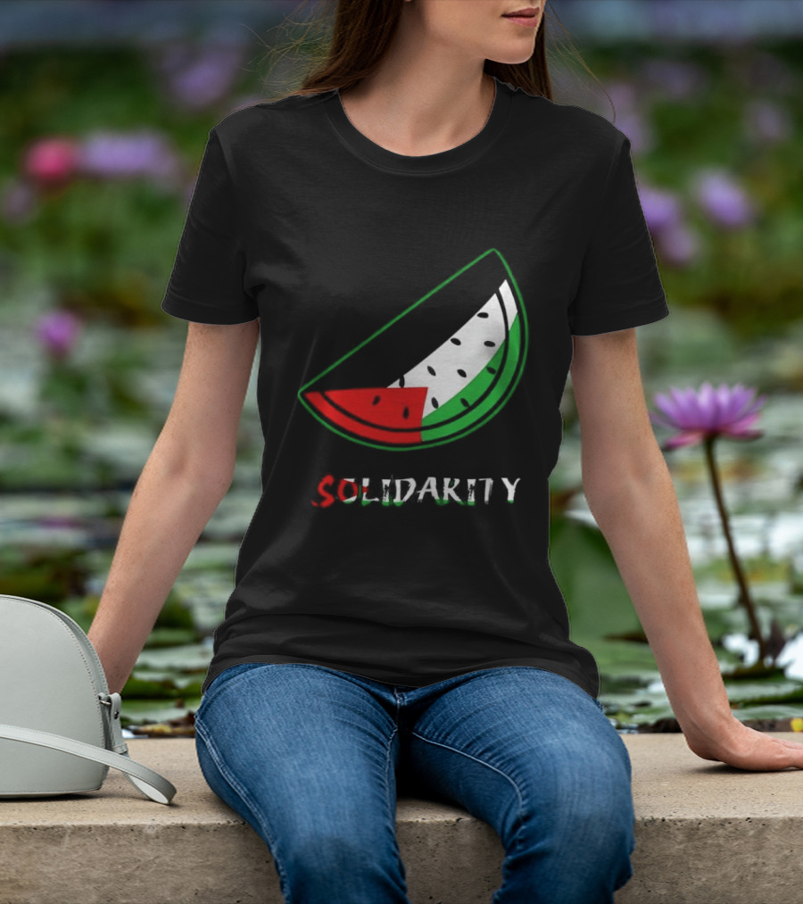 Solidarity Watermelon Palestinian Flag T-Shirt