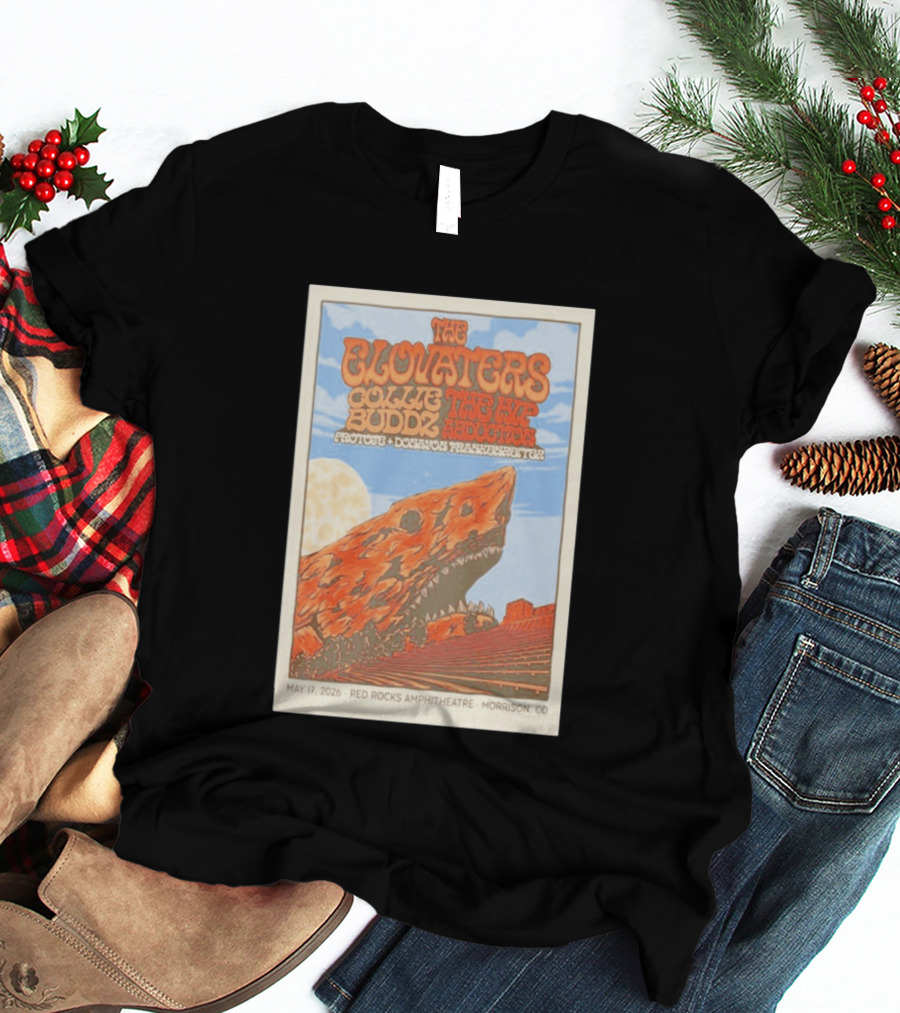 The Elovaters Red Rocks Amphitheatre May 17 2026 Collie Buddz The Hip Abduction Morrison CO Tour T-Shirt