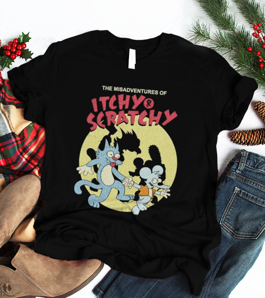 The Misadventures Of Itchy Scratchy Cartoon Characters T-Shirt