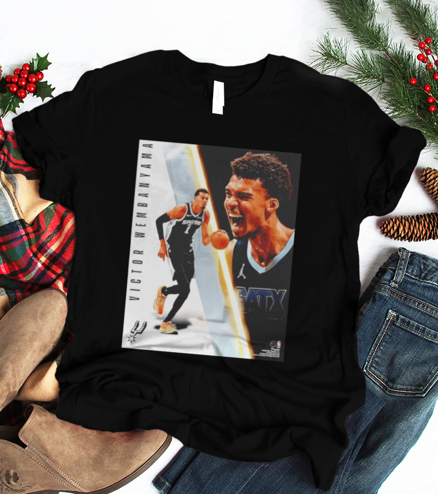 Victor Wembanyama San Antonio Spurs SATX Radiance Collage T-Shirt